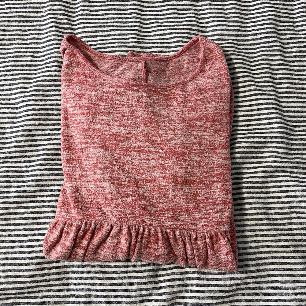 Pink Long sleeve/sweater Maternity Shirt MEDIUM